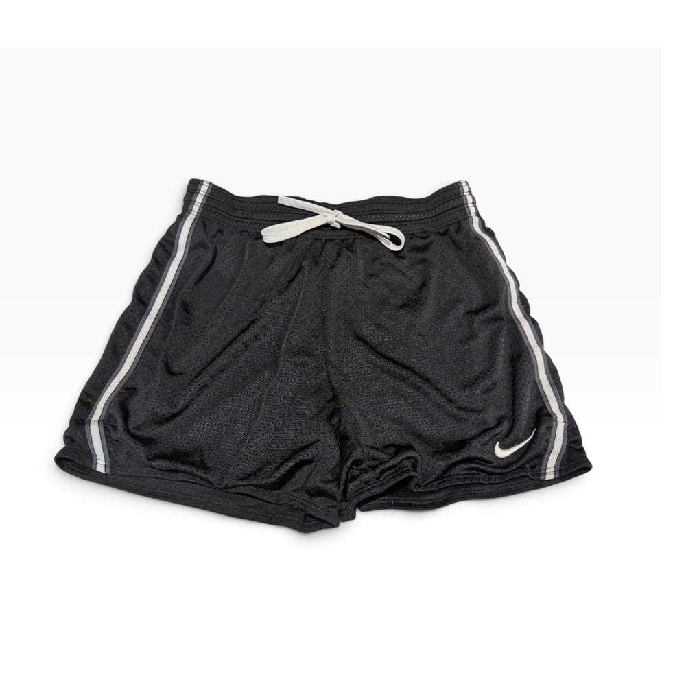 Nike Dri-FIT Mesh Athletic Shorts Black White Striped Running Gym Womens Small